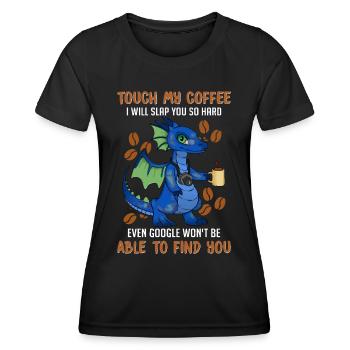 Funny Coffee Sayings - Coffee - Women's Functional T-Shirt - black - Front - AI Model Female 172 light (172cm)