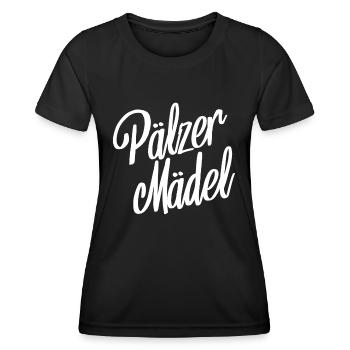 Pälzer Mädel Pfälzerin Pfalz Heimat Liebe Dialekt - Frauen Funktions-T-Shirt - Schwarz - Vorne - AI Model Female 172 light (172cm)