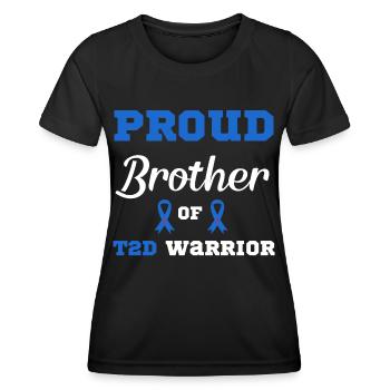 Diabetes Warrior Diabetic T2D - Women's Functional T-Shirt - black - Front - AI Model Female 172 light (172cm)
