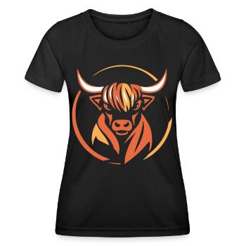 Meine Highlands Rinder ich liebe Highlands - Frauen Funktions-T-Shirt - Schwarz - Vorne - AI Model Female 172 light (172cm)