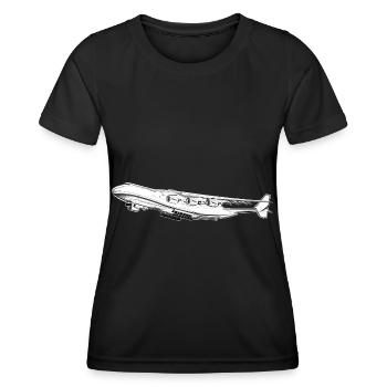 Antonov AN-225 avion fret aérien stratégique - T-shirt sport Femme - noir - Devant - AI Model Female 172 light (172cm)