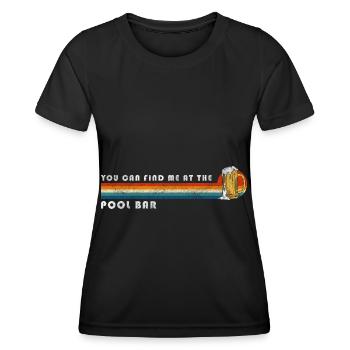 Pool Party Baignade Heure - T-shirt sport Femme - noir - Devant - AI Model Female 172 light (172cm)