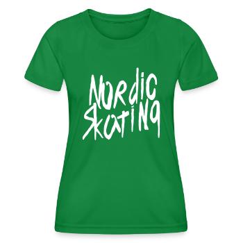 Patineur à roues alignées Nordic Skating Nordic Cross Skating - T-shirt sport Femme - vert - Devant - AI Model Female 172 dark (172cm)