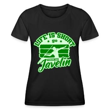 Lancer du javelot lancer du javelot - T-shirt sport Femme - noir - Devant - AI Model Female 172 light (172cm)