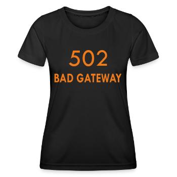 Erreur 502 Code d’état HTTP de passerelle incorrecte - T-shirt sport Femme - noir - Devant - AI Model Female 172 light (172cm)