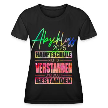 Abschluss Hauptschule 2025 - Frauen Funktions-T-Shirt - Schwarz - Vorne - AI Model Female 172 light (172cm)