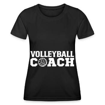 Volleyball Volleyballer Beach Volleyball Spieler - Frauen Funktions-T-Shirt - Schwarz - Vorne - AI Model Female 172 light (172cm)