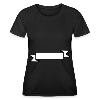 Bannière ruban blanc - T-shirt sport Femme - noir - Devant - AI Model Female 172 light (172cm)