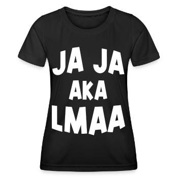 Ja Ja aka LMAA - Frauen Funktions-T-Shirt - Schwarz - Vorne - AI Model Female 172 light (172cm)