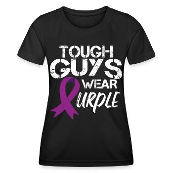 Les durs à cuire portent du violet - T-shirt sport Femme - noir - Devant - AI Model Female 172 light (172cm)