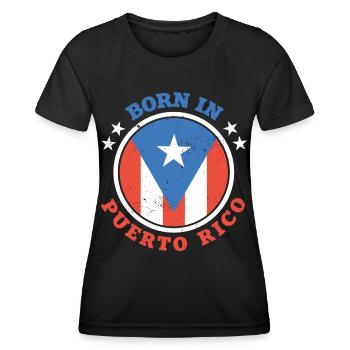 Porto Rico - T-shirt sport Femme - noir - Devant - AI Model Female 172 light (172cm)