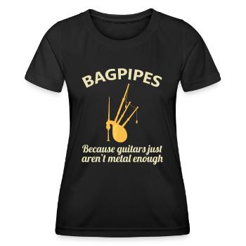 Joueur de musique écossais cornemuse Ecosse cadeau drôle - T-shirt sport Femme - noir - Devant - AI Model Female 172 light (172cm)