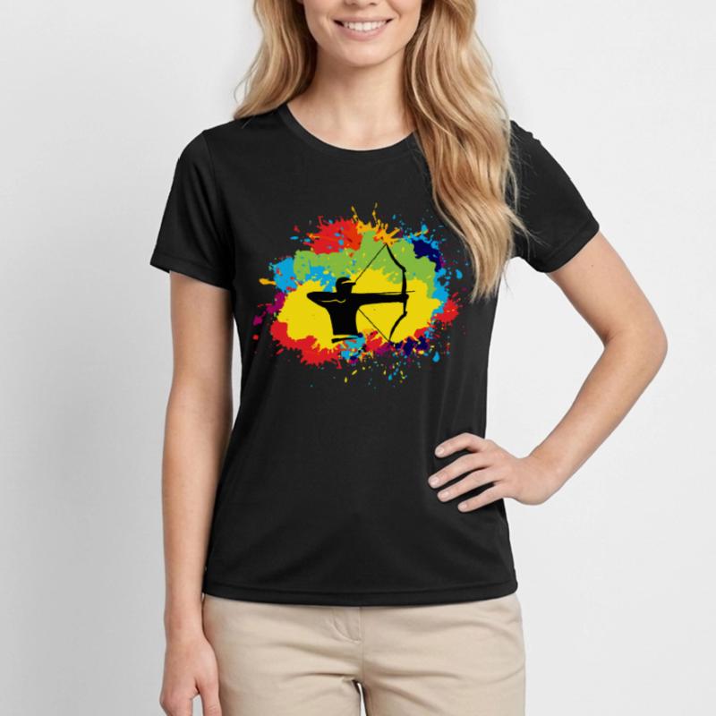 Bogenschießen lustige Sprüche Bogen Pfeil Bogen Bogen Bogen Geschenk Frauen Funktions-T-Shirt