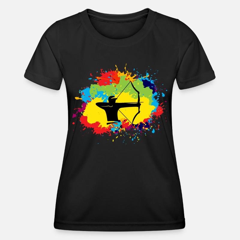 Bogenschießen lustige Sprüche Bogen Pfeil Bogen Bogen Bogen Geschenk - Frauen Funktions-T-Shirt - Schwarz