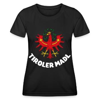 Tiroler Madl - Frauen Funktions-T-Shirt - Schwarz - Vorne - AI Model Female 172 light (172cm)