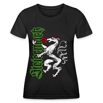 Steiermark Retro Panther Wappen Steirerbua Steirer - Frauen Funktions-T-Shirt - Schwarz - Vorne - AI Model Female 172 light (172cm)
