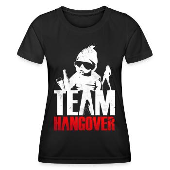 Team Hangover Männer JGA Shirts Herren Party Baby - Frauen Funktions-T-Shirt - Schwarz - Vorne - AI Model Female 172 light (172cm)