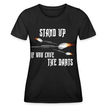 Stand up burning arrows - Women's Functional T-Shirt - black - Front - AI Model Female 172 light (172cm)