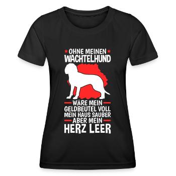 Ohne meinen Wachtelhund Deutscher Wachtel - Frauen Funktions-T-Shirt - Schwarz - Vorne - AI Model Female 172 light (172cm)