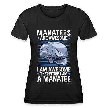 Seekühe sind fantastisch Meeressäuger Seekuh - Frauen Funktions-T-Shirt - Schwarz - Vorne - AI Model Female 172 light (172cm)