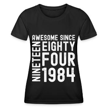 Génial depuis 1984 Année du cadeau d’anniversaire - T-shirt sport Femme - noir - Devant - AI Model Female 172 light (172cm)