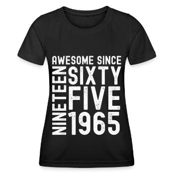 Awesome since 1965 Geburtstag Geschenk Jahreszahl - Frauen Funktions-T-Shirt - Schwarz - Vorne - AI Model Female 172 light (172cm)