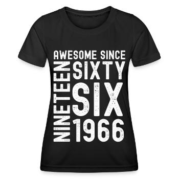 Awesome since 1966 Birthday Gift Year - Women's Functional T-Shirt - black - Front - AI Model Female 172 light (172cm)