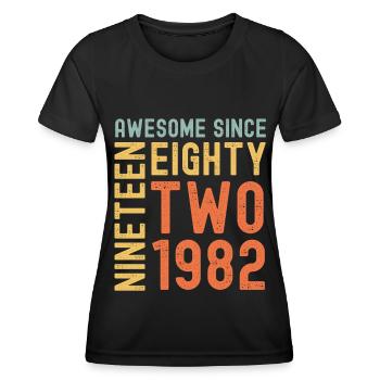 Génial depuis 1982 Année du cadeau d’anniversaire - T-shirt sport Femme - noir - Devant - AI Model Female 172 light (172cm)