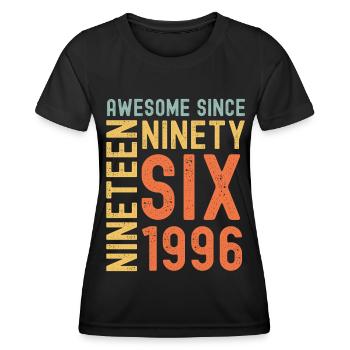 Génial depuis 1996 Année du cadeau d’anniversaire - T-shirt sport Femme - noir - Devant - AI Model Female 172 light (172cm)