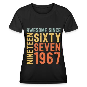 Génial depuis 1967 Année du cadeau d’anniversaire - T-shirt sport Femme - noir - Devant - AI Model Female 172 light (172cm)