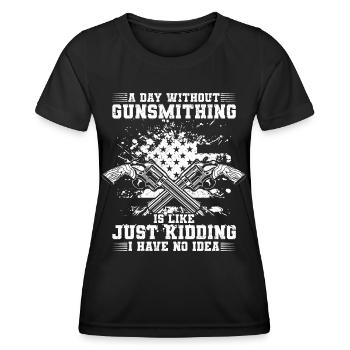 Armourer | Weapons Forging Blacksmith Gifts - Women's Functional T-Shirt - black - Front - AI Model Female 172 light (172cm)