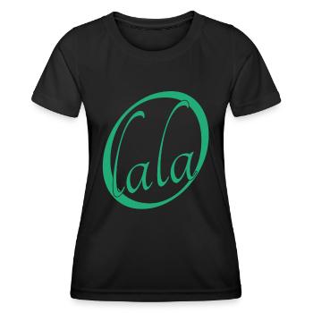 Oh lala, lustiger Spruch, cooler Spruch - Frauen Funktions-T-Shirt - Schwarz - Vorne - AI Model Female 172 light (172cm)