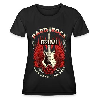 FESTIVAL HARDROCK ROCK HARD LIVE GRATUIT - T-shirt sport Femme - noir - Devant - AI Model Female 172 light (172cm)