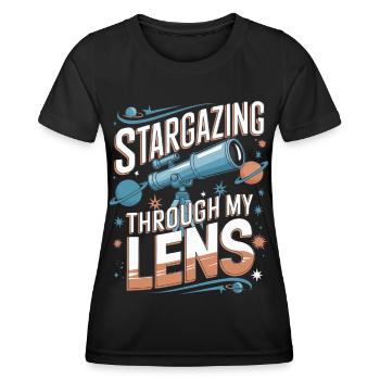 Teleskop Astronomie Astrofotografie - Frauen Funktions-T-Shirt - Schwarz - Vorne - AI Model Female 172 light (172cm)