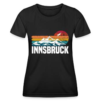 Innsbruck sonnenuntergang - Frauen Funktions-T-Shirt - Schwarz - Vorne - AI Model Female 172 light (172cm)