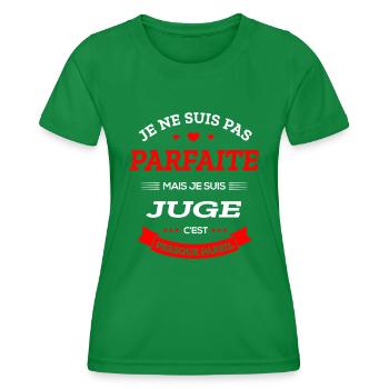 JUGE PARFAITE - T-shirt sport Femme - vert - Devant - AI Model Female 172 dark (172cm)