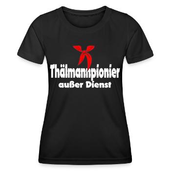 Thälmannpionier außer Dienst - Frauen Funktions-T-Shirt - Schwarz - Vorne - AI Model Female 172 light (172cm)