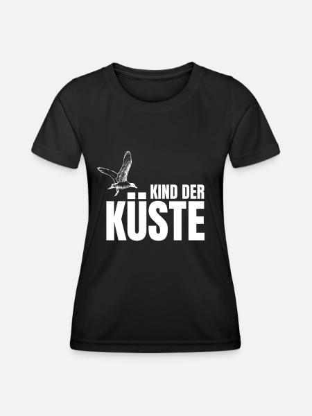 Kind der Küste mit Möwe für Kinder der Küste - Frauen Funktions-T-Shirt - Schwarz