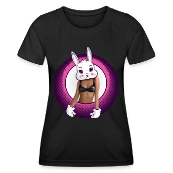 Häschen im Bikini - Frauen Funktions-T-Shirt - Schwarz - Vorne - AI Model Female 172 light (172cm)