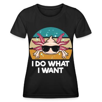 Proverbes Axolotl - T-shirt sport Femme - noir - Devant - AI Model Female 172 light (172cm)