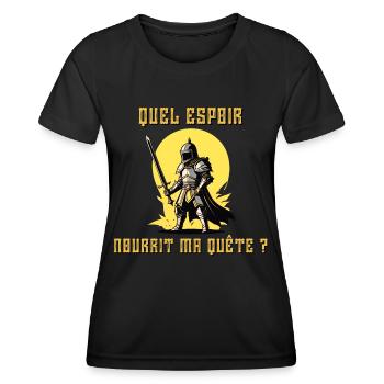 Welche Hoffnung hat meine Suche? - Frauen Funktions-T-Shirt - Schwarz - Vorne - AI Model Female 172 light (172cm)