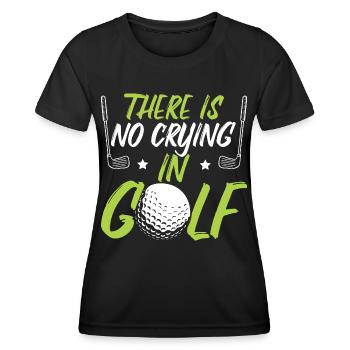 Il n’y a pas de pleurs au golf - T-shirt sport Femme - noir - Devant - AI Model Female 172 light (172cm)