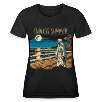 Endloser Sommer - Frauen Funktions-T-Shirt - Schwarz - Vorne - AI Model Female 172 light (172cm)