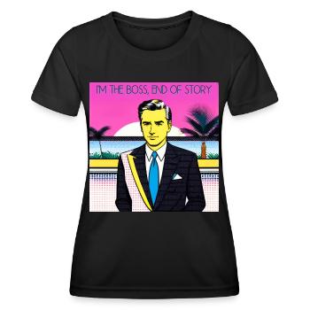 Je suis le chef, fin de l’histoire - T-shirt sport Femme - noir - Devant - AI Model Female 172 light (172cm)