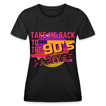 Take me back to the 90's Parties - Women's Functional T-Shirt - black - Front - AI Model Female 172 light (172cm)