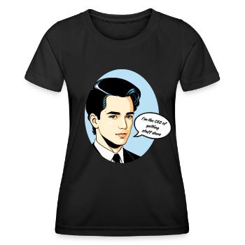 Je suis le PDG qui fait avancer les choses - T-shirt sport Femme - noir - Devant - AI Model Female 172 light (172cm)