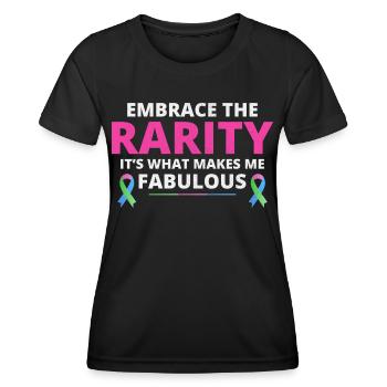 Bewusstsein für seltene Krankheiten Fabelhafte Seltenheit - Frauen Funktions-T-Shirt - Schwarz - Vorne - AI Model Female 172 light (172cm)
