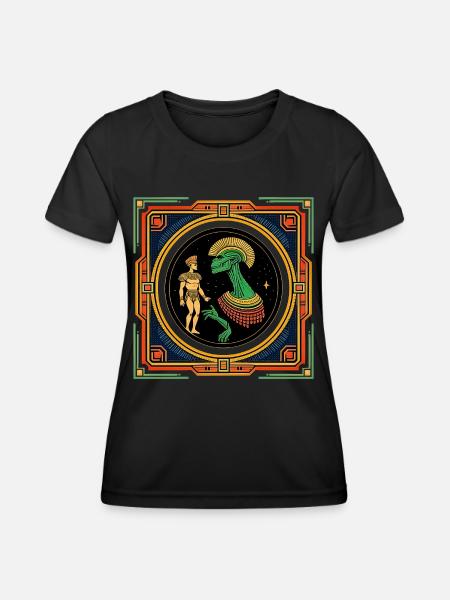 Egyptian meeting with friends - Women's Functional T-Shirt - black