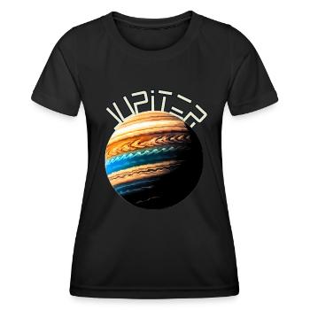 Jupiter - Frauen Funktions-T-Shirt - Schwarz - Vorne - AI Model Female 172 light (172cm)