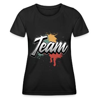 Team - Frauen Funktions-T-Shirt - Schwarz - Vorne - AI Model Female 172 light (172cm)